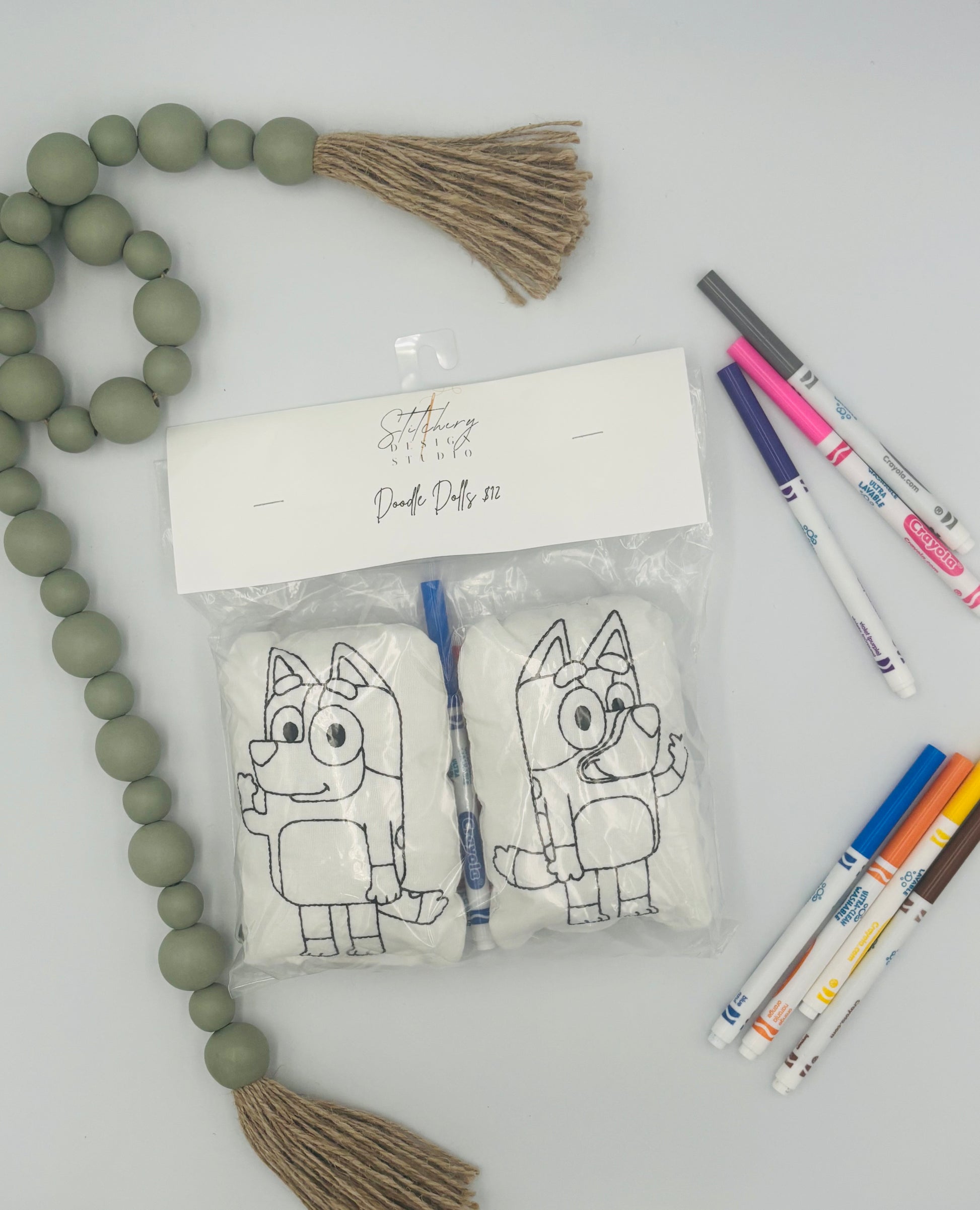 Blue Heeler Sisters Coloring Dolls