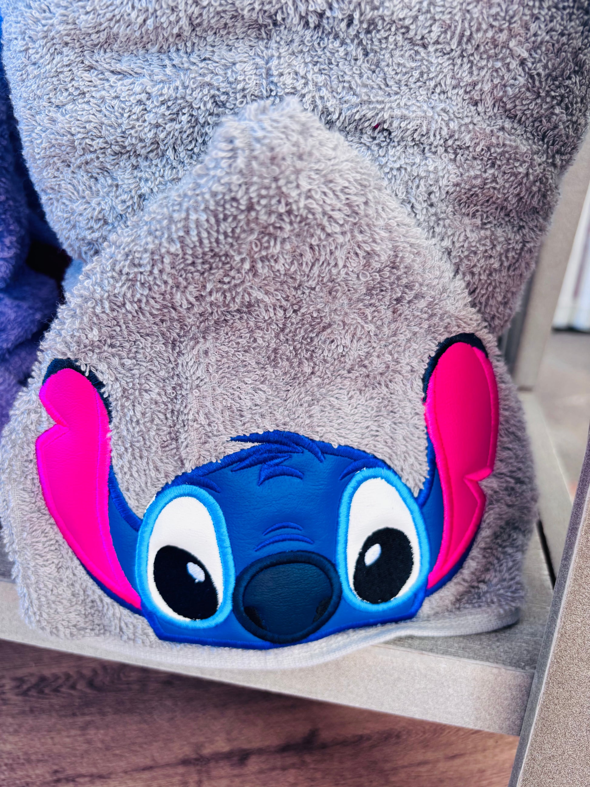 Hooded bath towel - Blue Alien