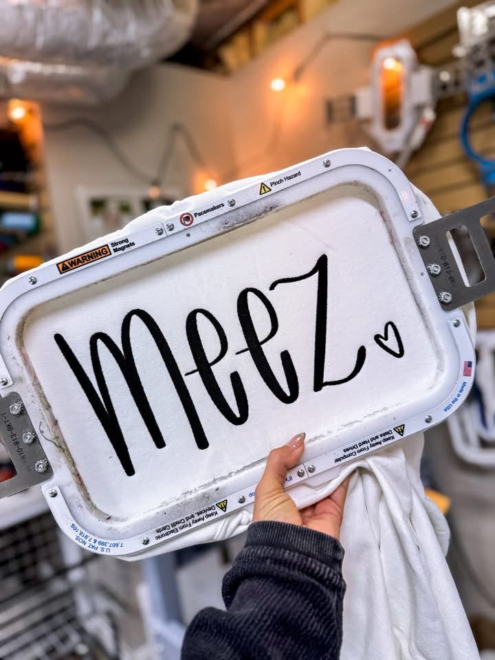 Custom Name sweatshirt with names on the sleeve