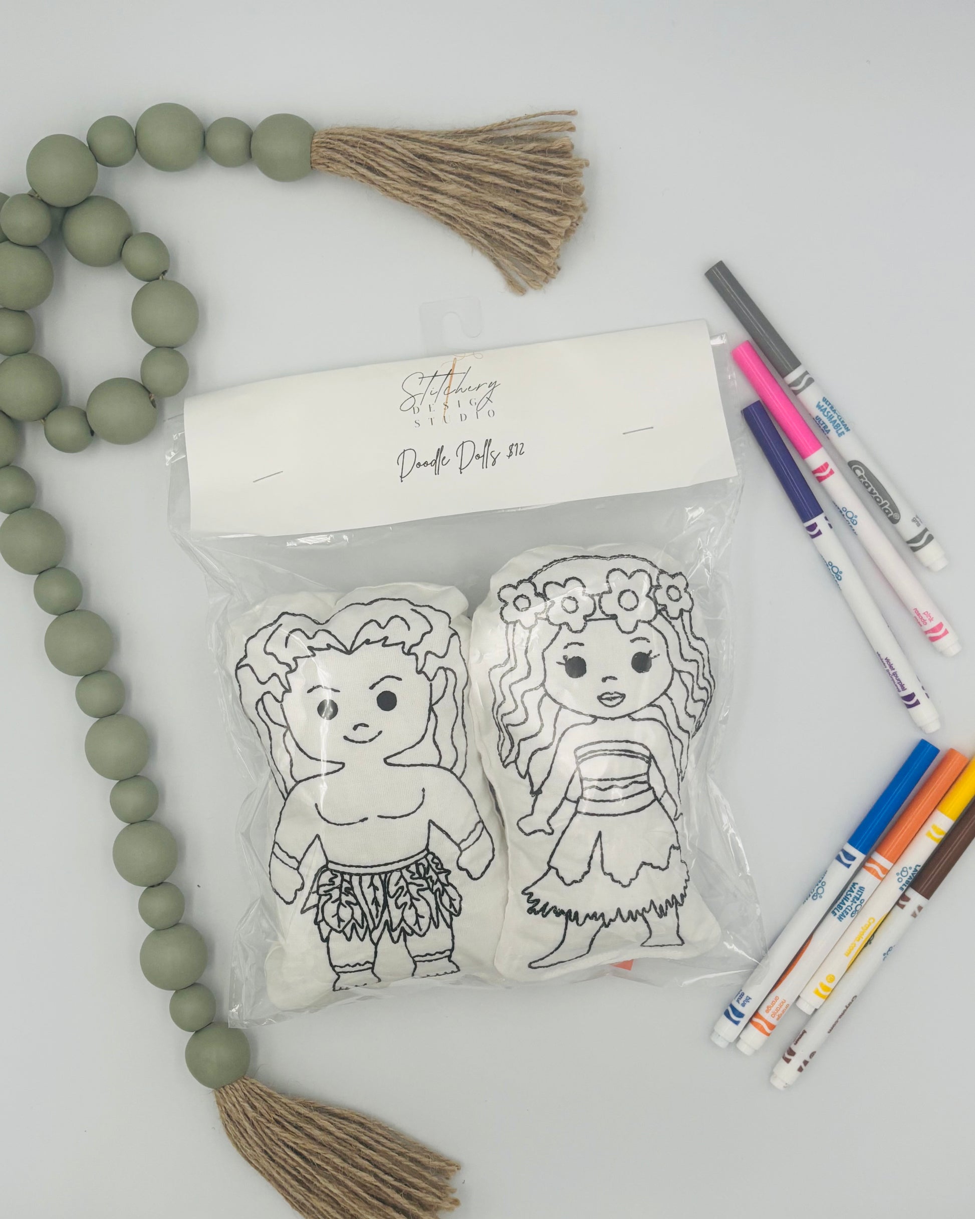 Island Princess and Demi God Coloring Dolls