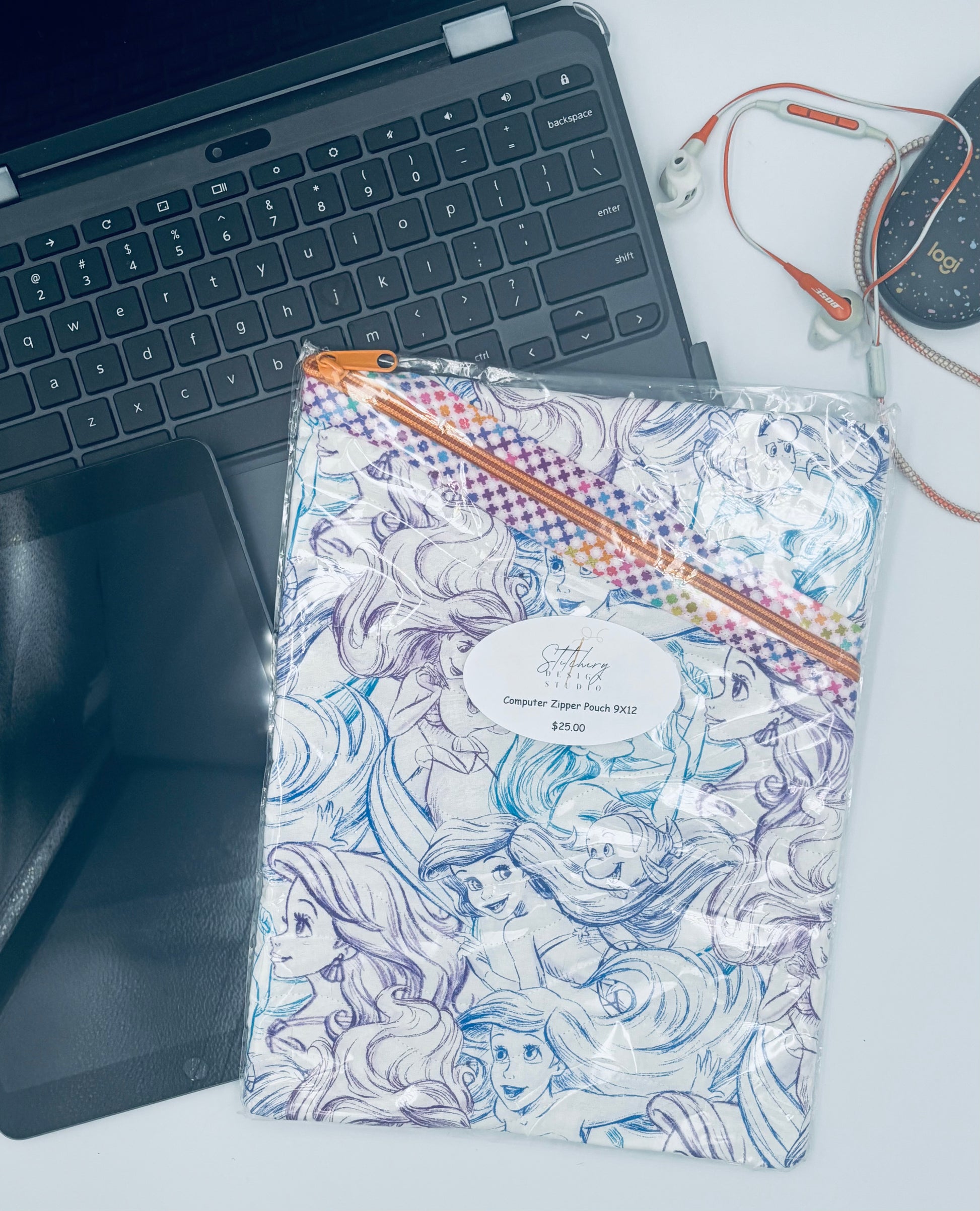 Mermaid Sketch Laptop Sleeve
