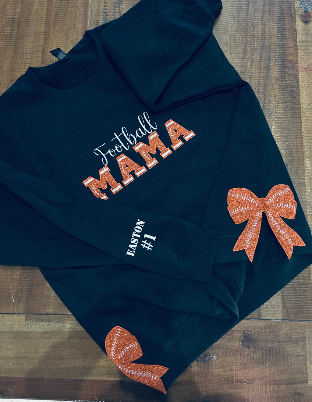 Football Mama with side bows Sweatshirt