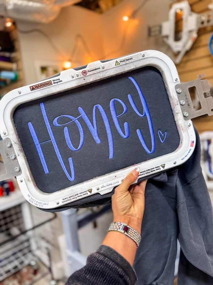 Custom Name sweatshirt with names on the sleeve