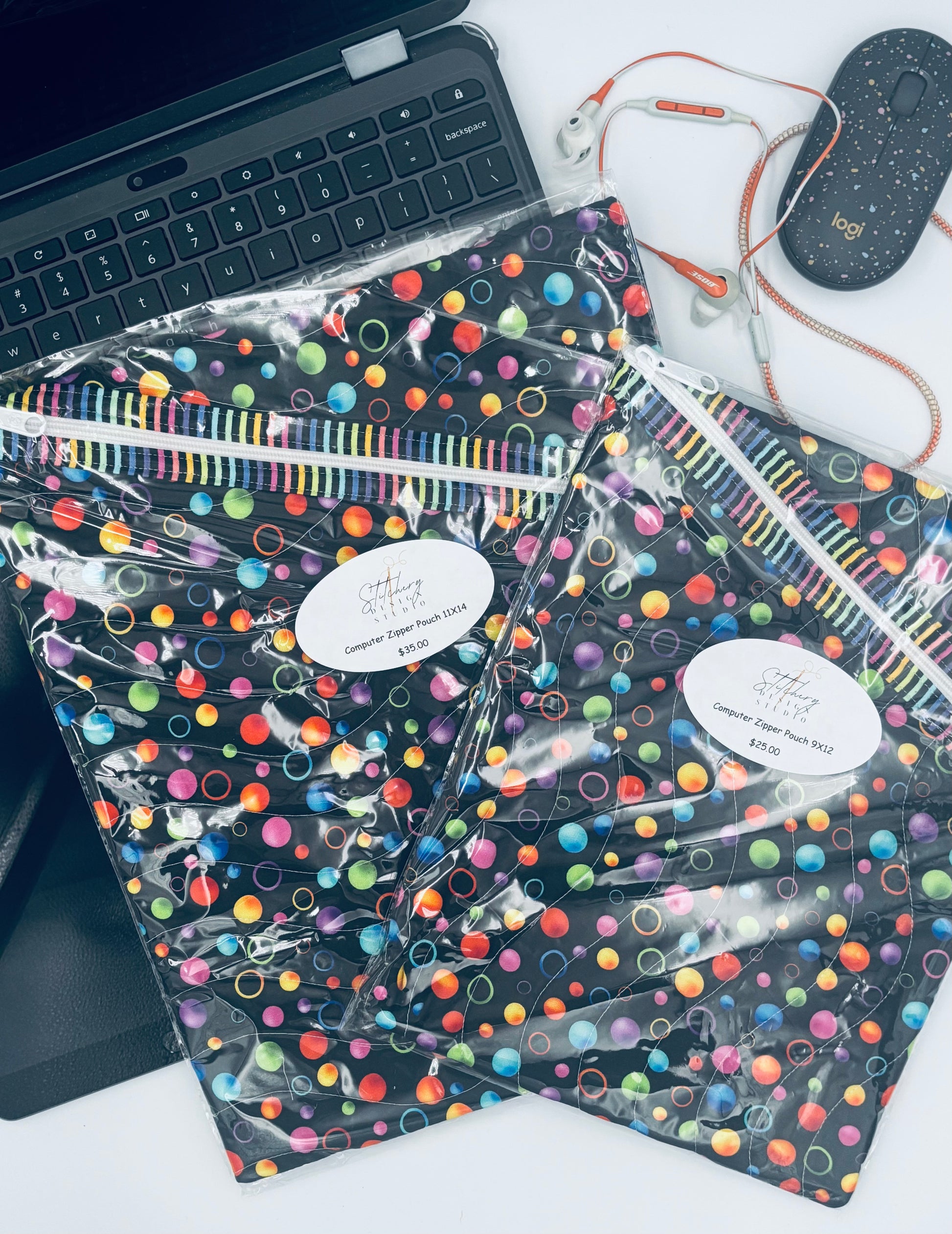 Rainbow Bubbles Laptop Bag