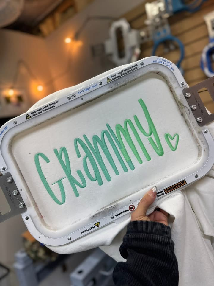 Custom Name sweatshirt with names on the sleeve