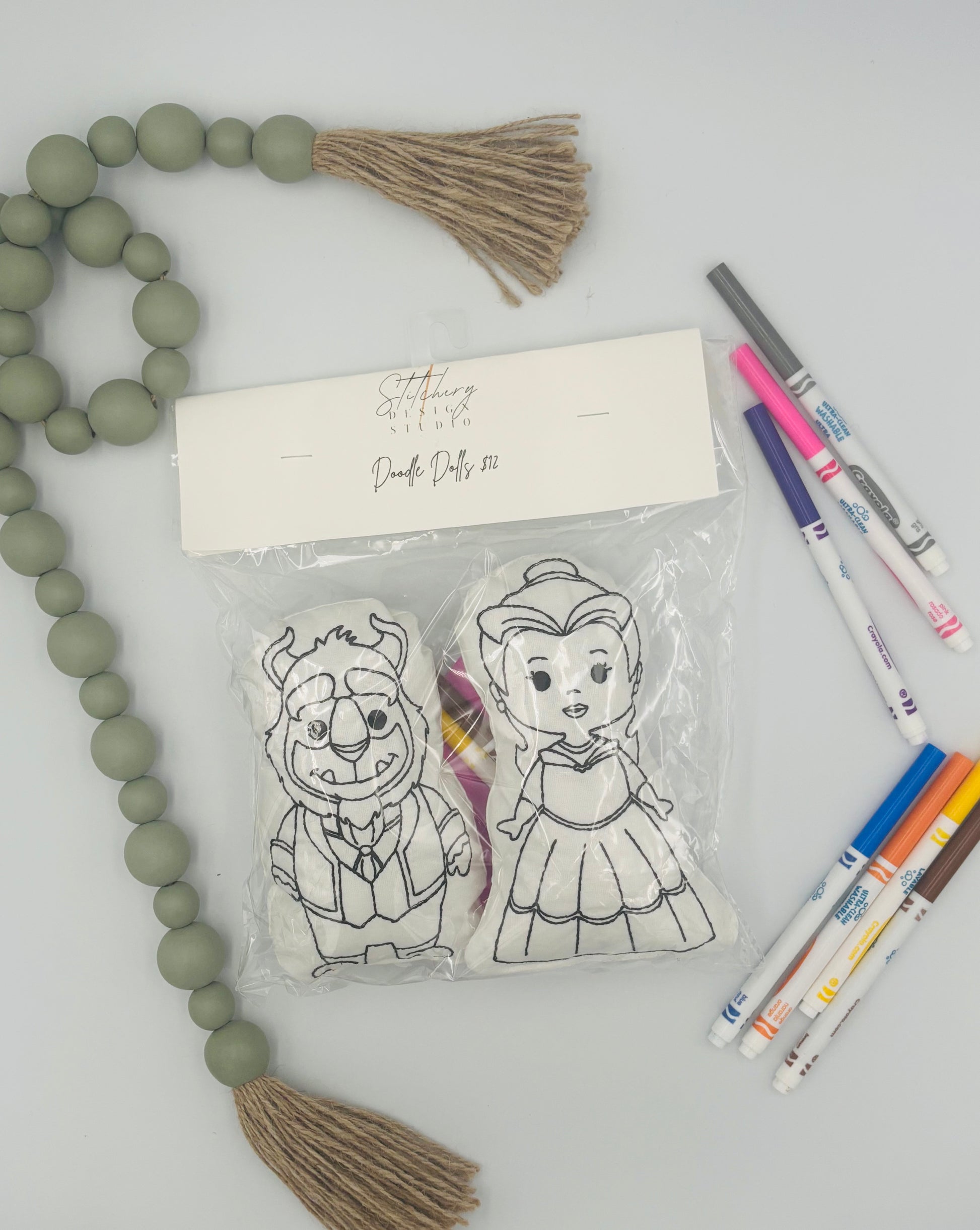 Princess and Beast Coloring Dolls