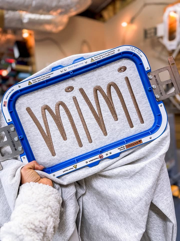 Custom Name sweatshirt with names on the sleeve