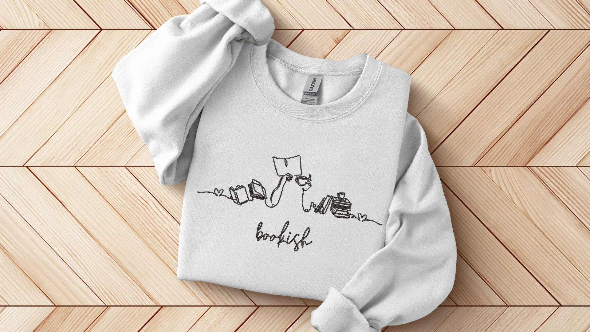 Bookish Line Art Sweatshirt