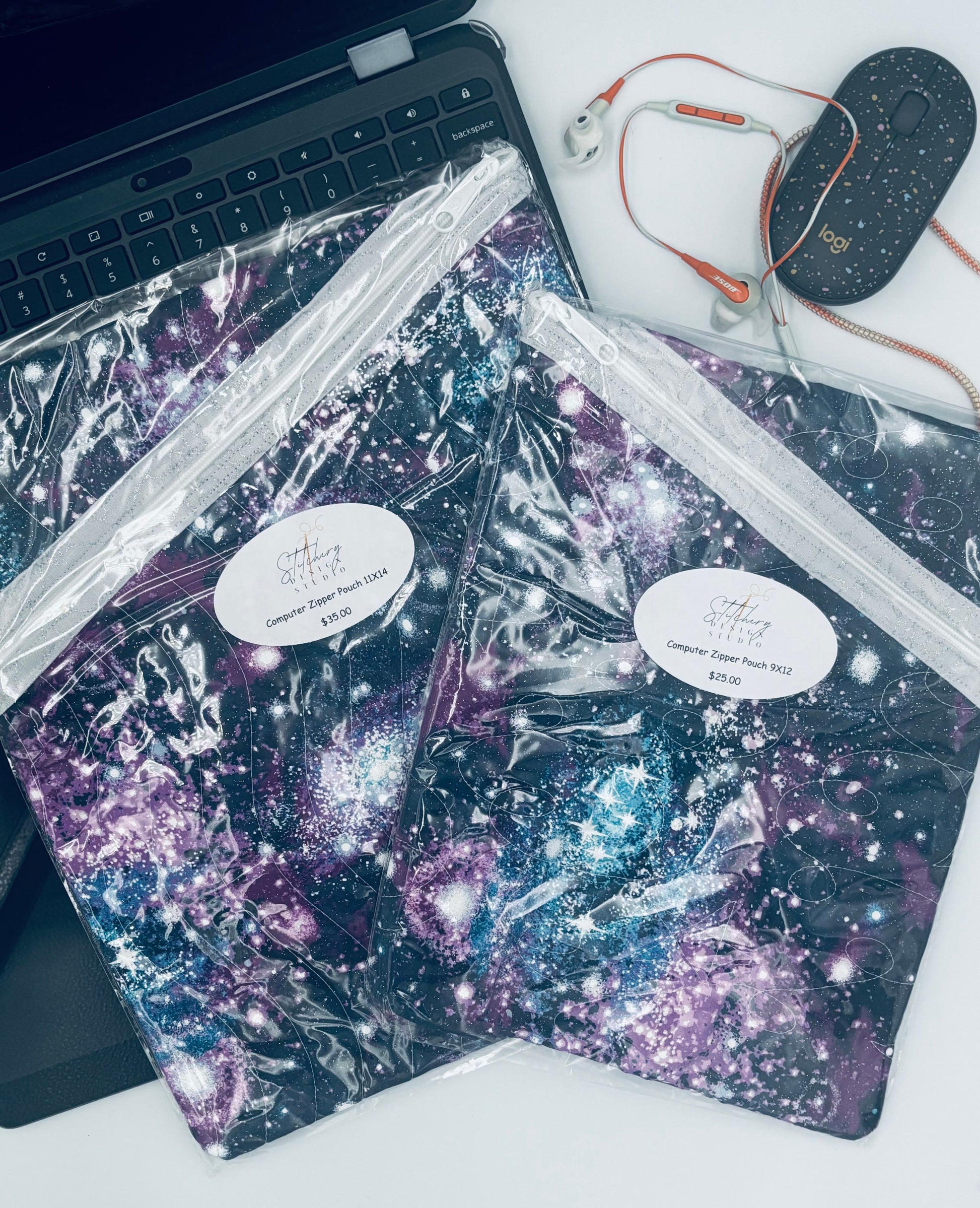 Shimmering Galaxy Laptop Bag